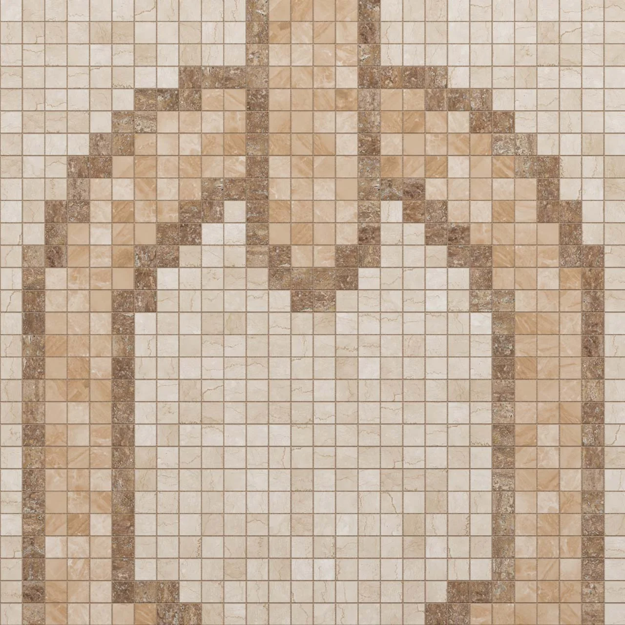 Chain Oatmeal Long 10mm Stone Mosaic