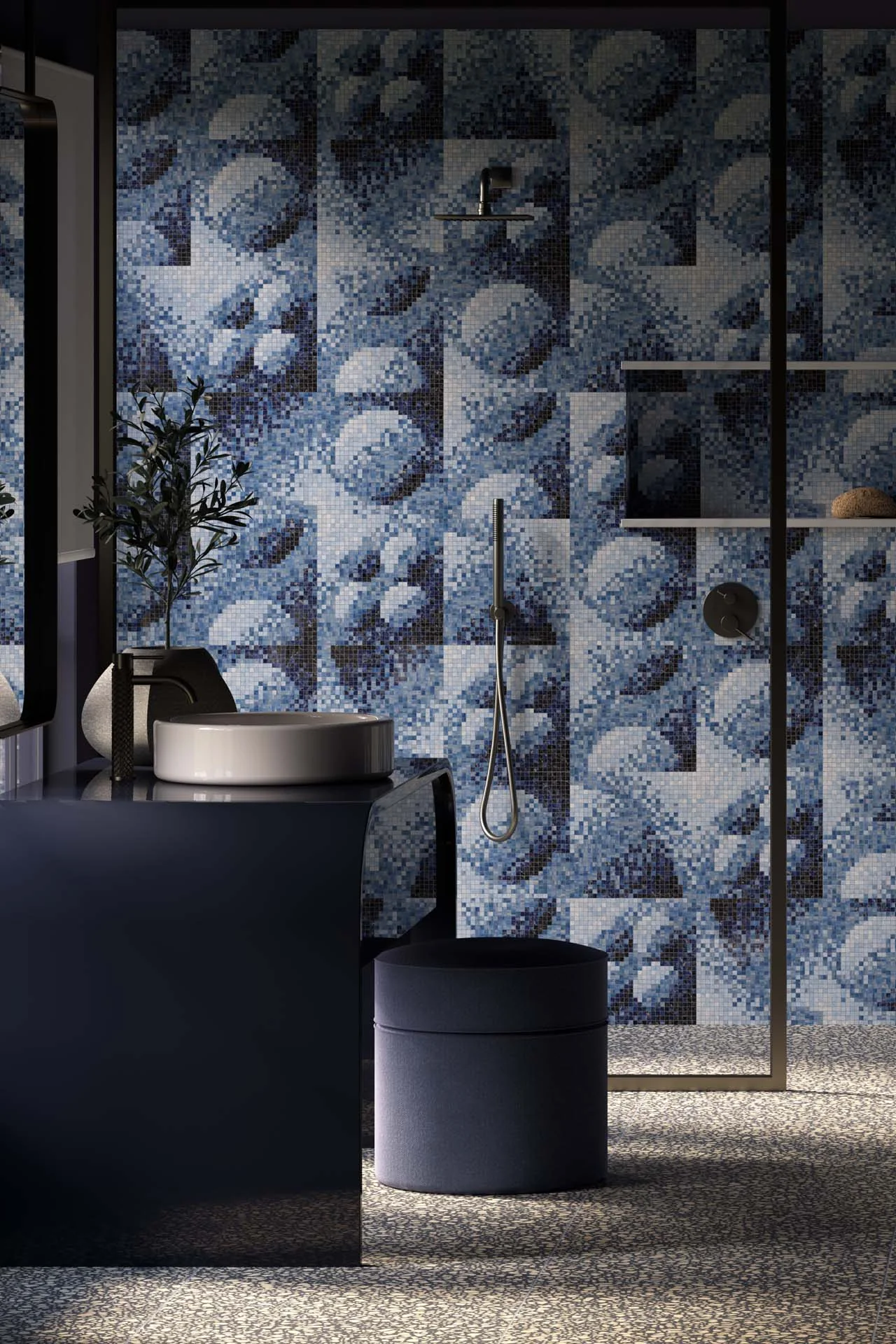 Monolith Azure 10mm Stone Mosaic