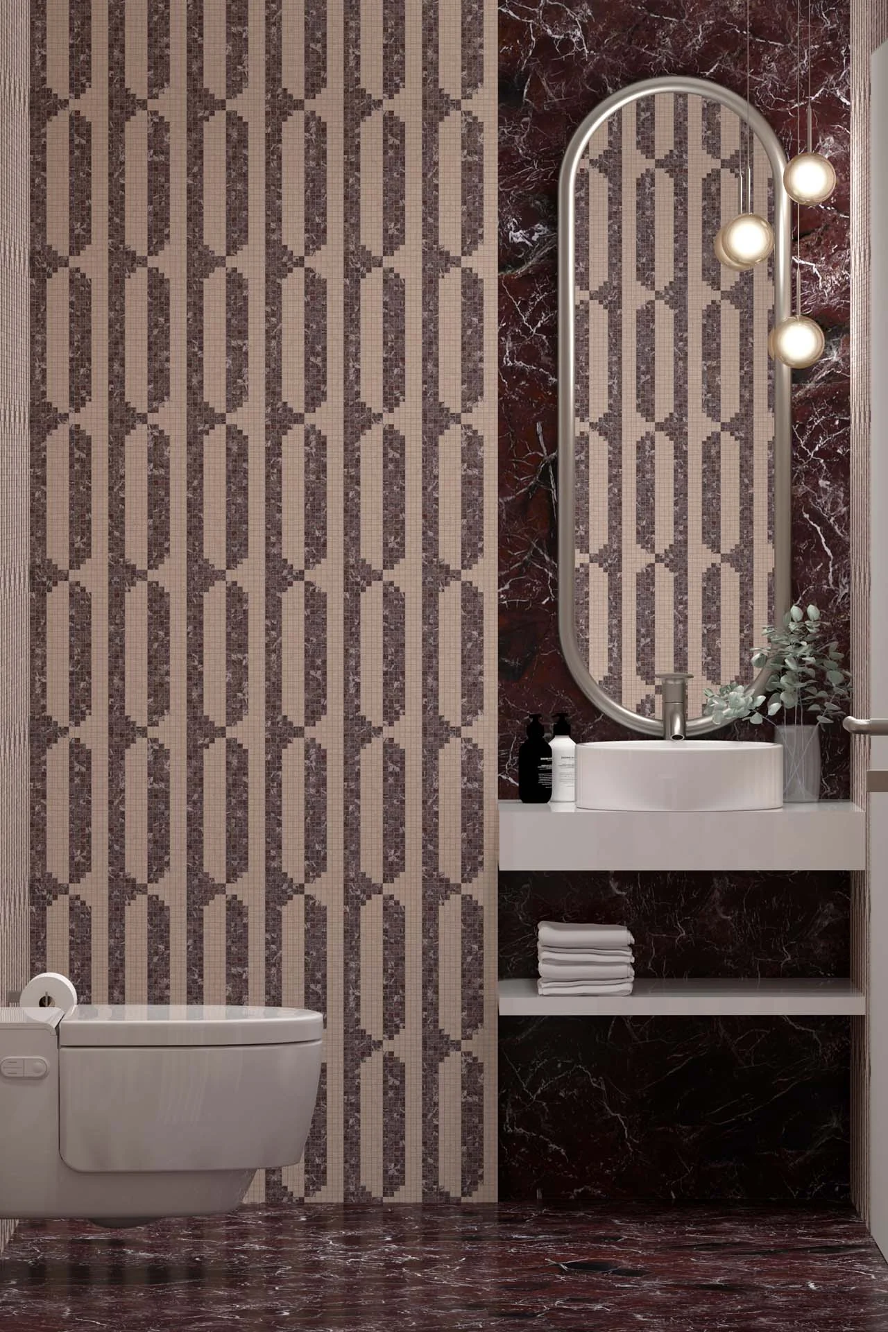 Arcade Blush 10mm Stone Mosaic