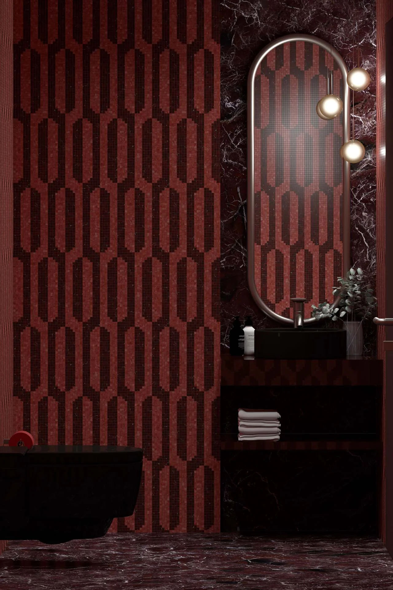 Arcade Rouge 10mm Stone Mosaic