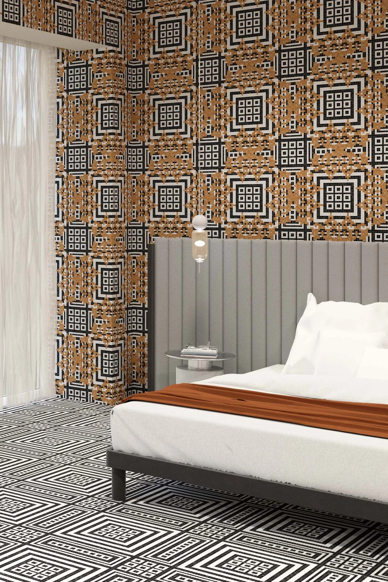 Tribuna Nero Lace 10mm Stone Mosaic