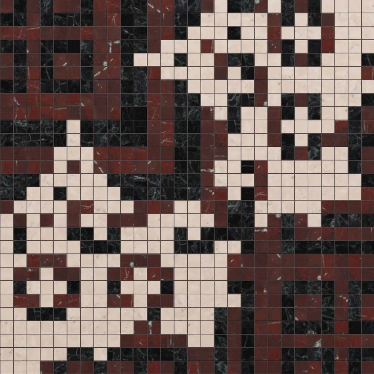 Tribuna Borgogna Lace 10mm Stone Mosaic